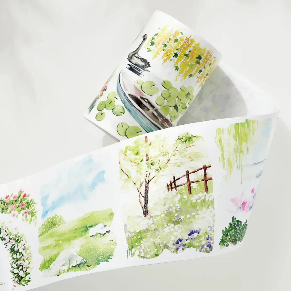 Washi tape Monet's Garden Wide - 70 mm - 1 - Washi Tape Shop - Tidformera