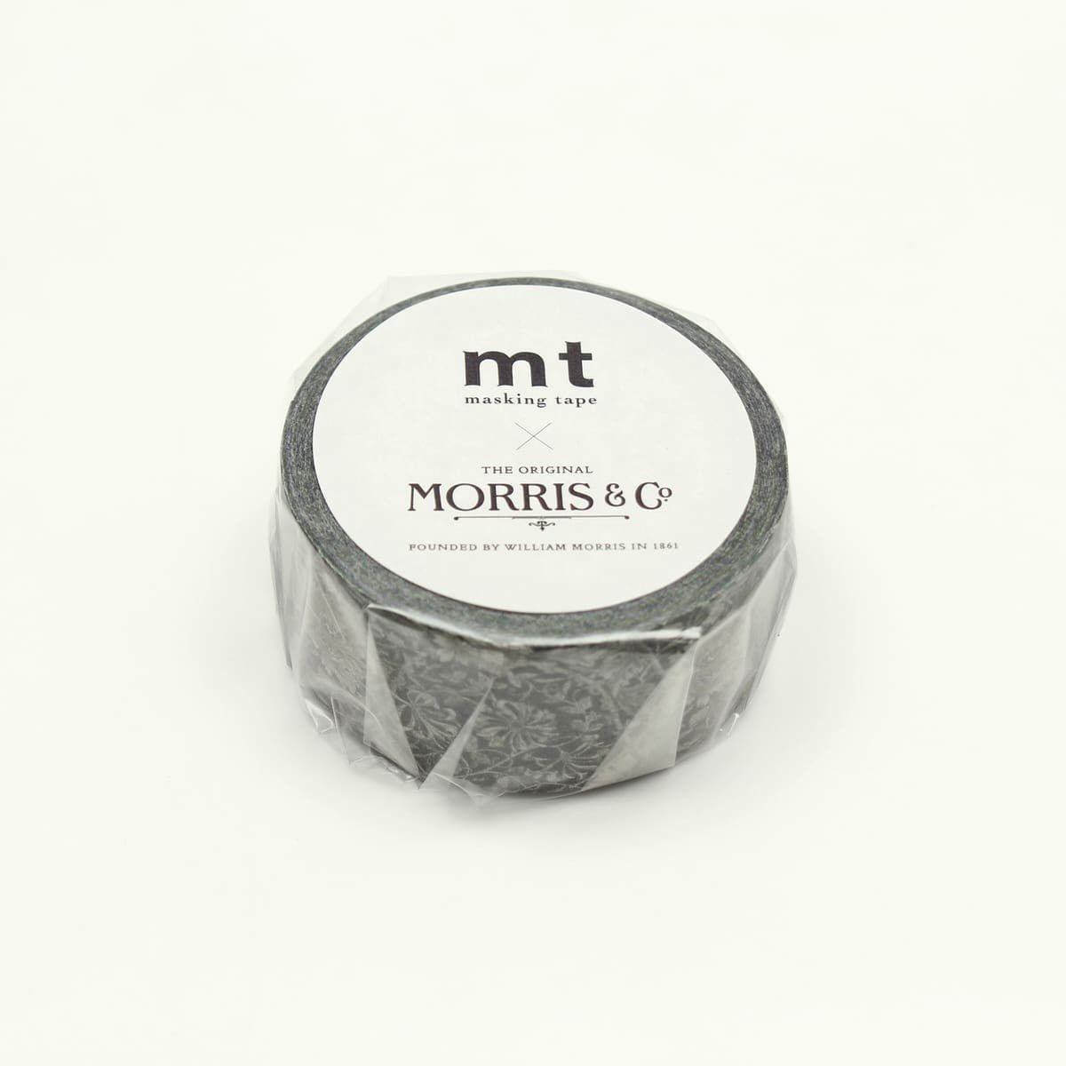 Washi Tape Morris & Co - Honeysuckle & Tulip black ink - MT masking tape - Tidformera