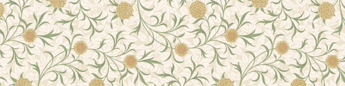 Washi Tape Morris & Co Scroll and Flower - 4 - MT masking tape - Tidformera