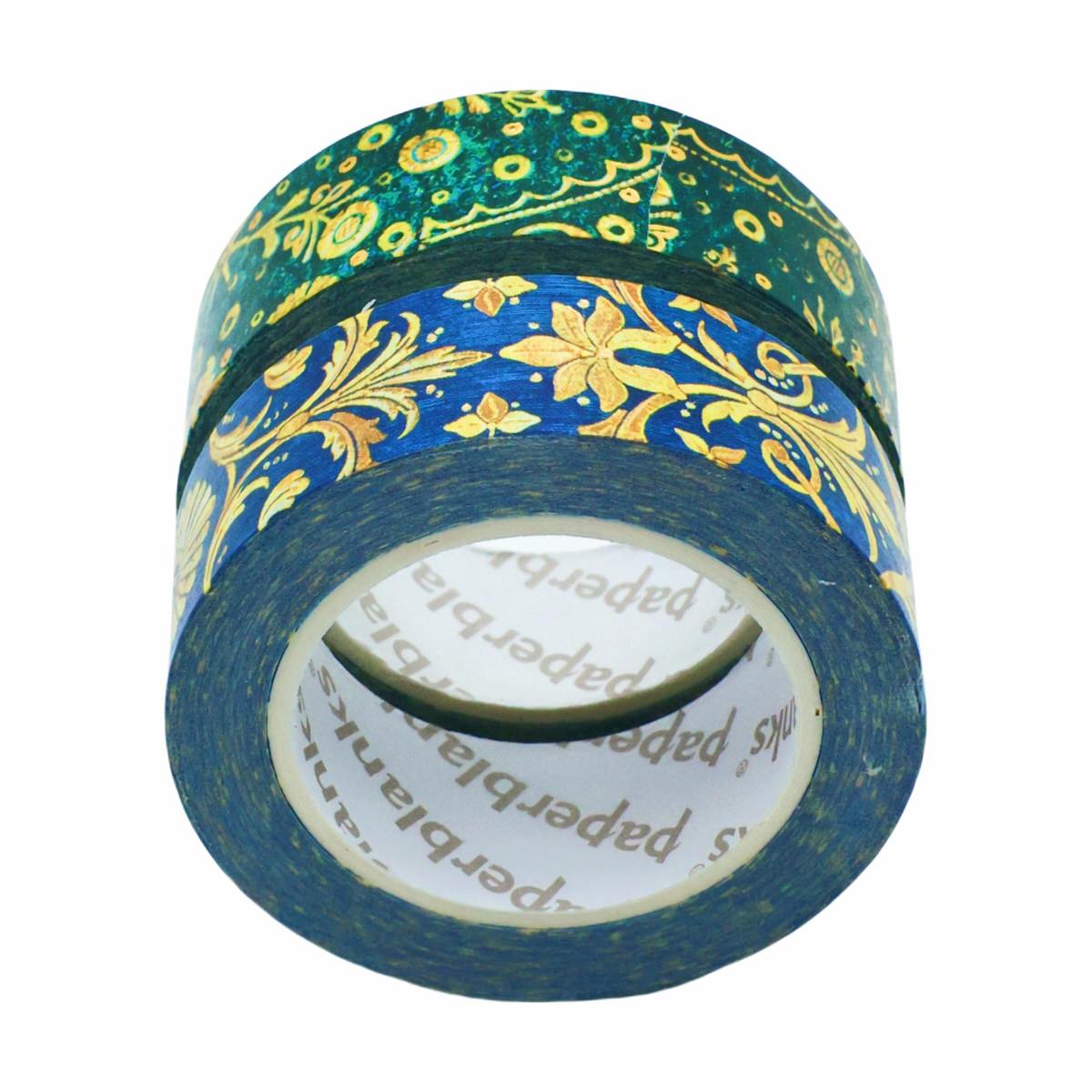 Washi Tape Paperblanks 2 - pack - Emerald Flower & Silk Sky - 3 - Paperblanks - Tidformera