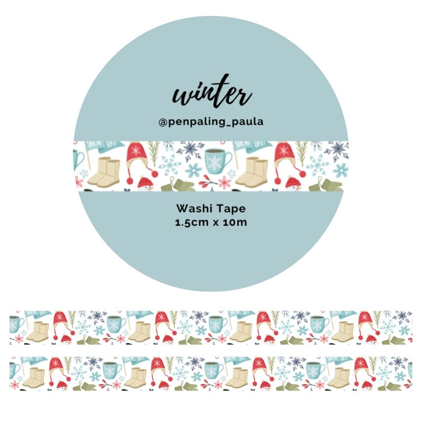 Washi tape - Penpaling Paula 15 mm - Winter - 1 - Penpaling Paula - Tidformera