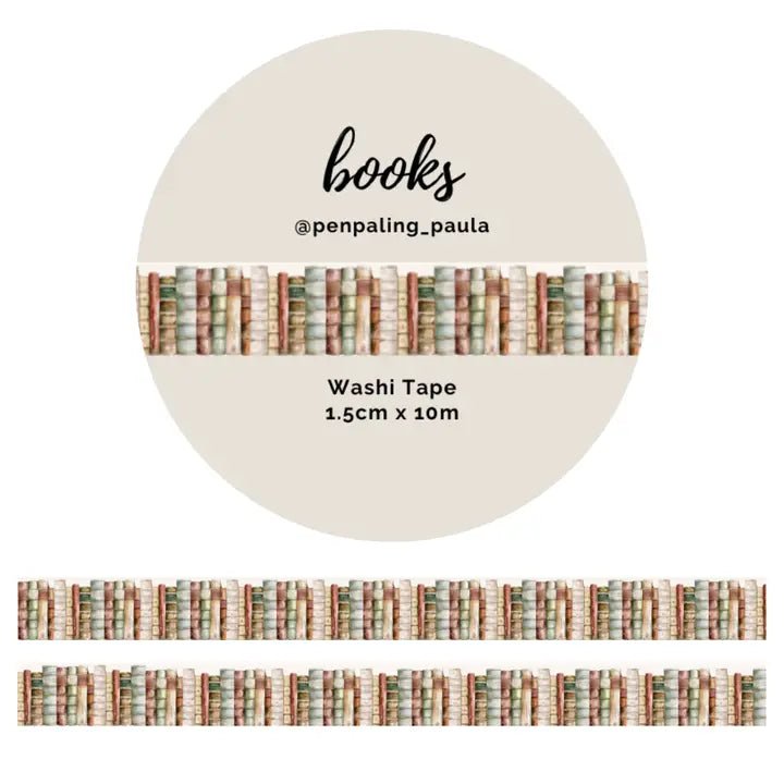 Washi tape - Penpaling Paula - Books 15 mm - 1 - Penpaling Paula - Tidformera