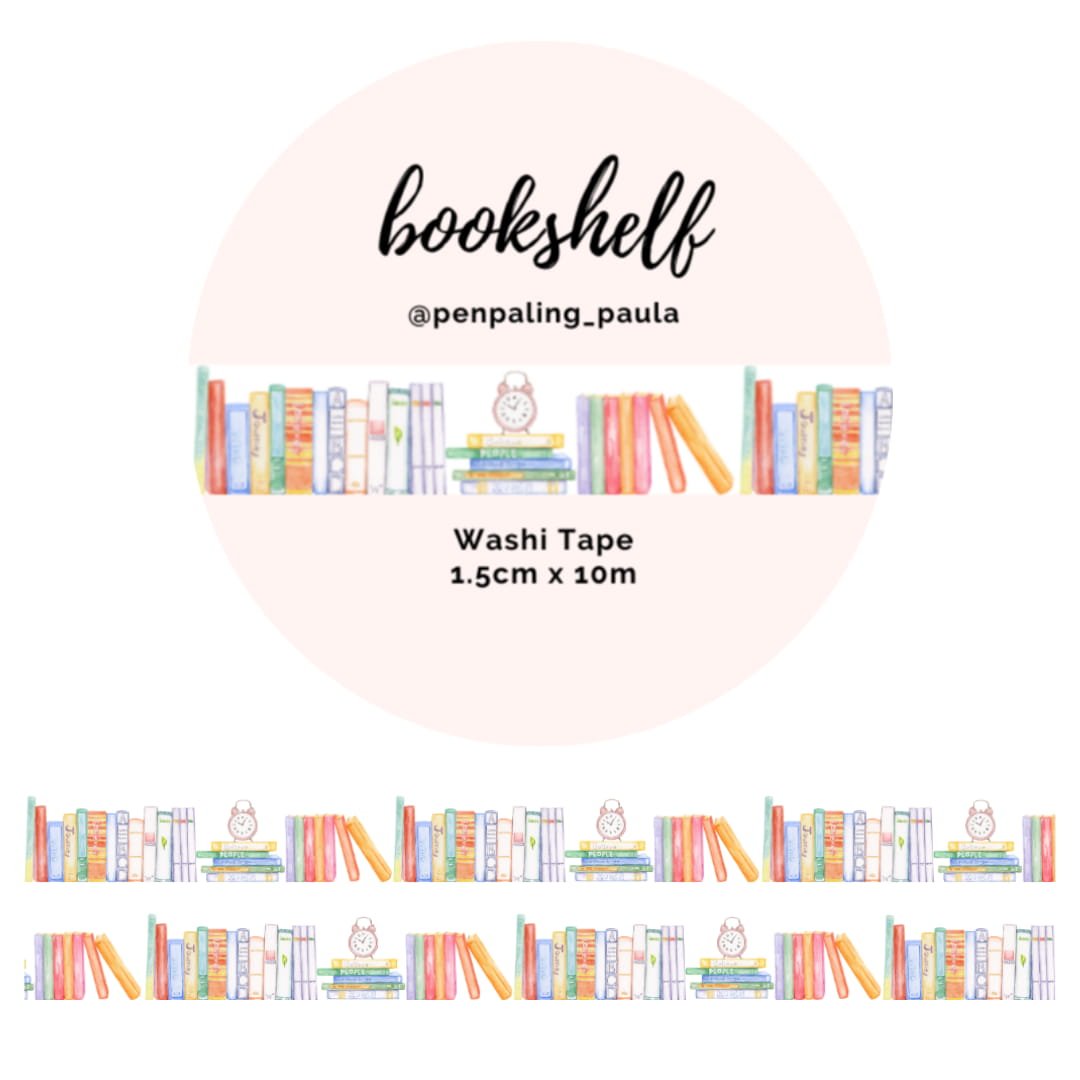 Washi tape - Penpaling Paula - Bookshelf 15 mm - 1 - Penpaling Paula - Tidformera