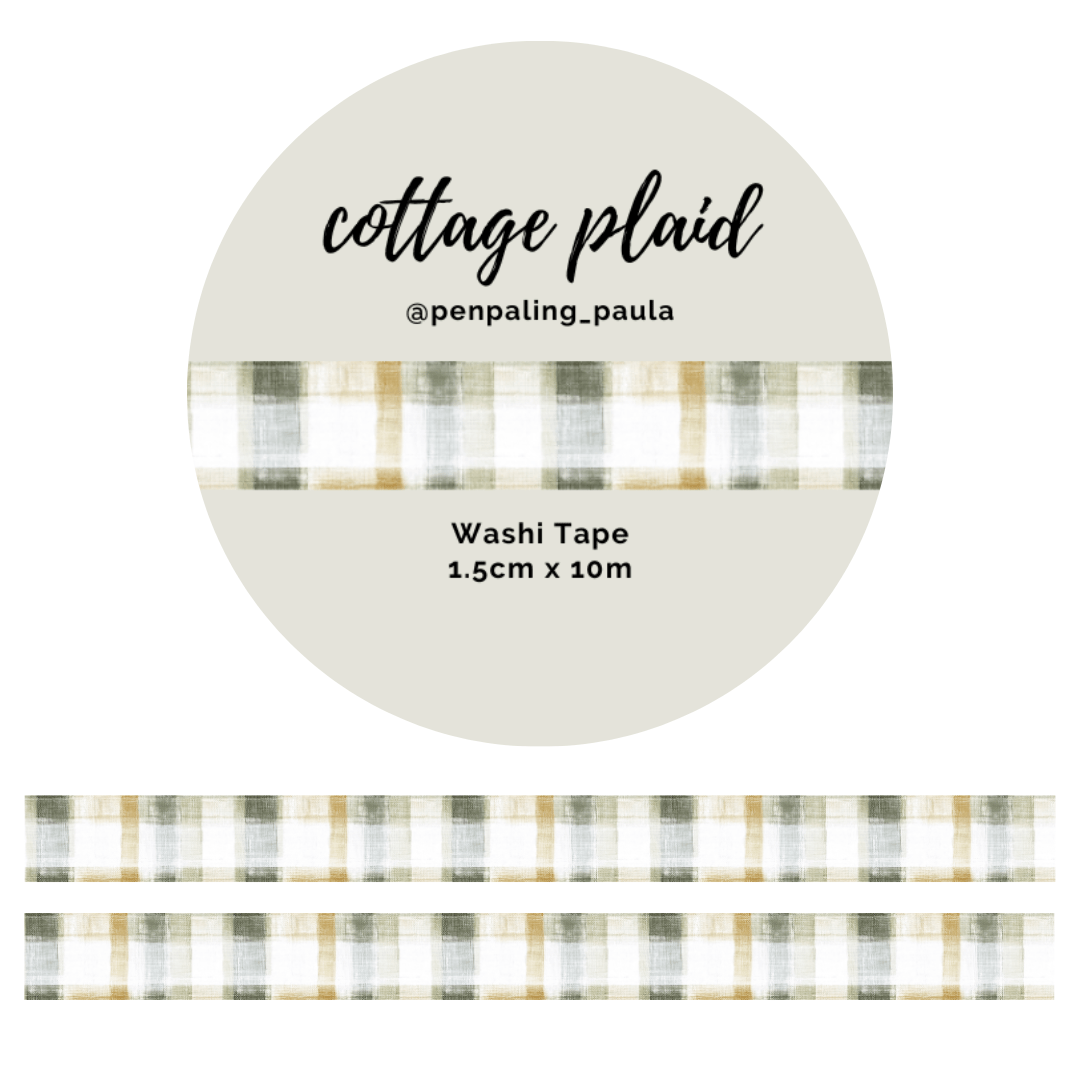 Washi tape - Penpaling Paula - Cottage plaid 15 mm - 1 - Penpaling Paula - Tidformera