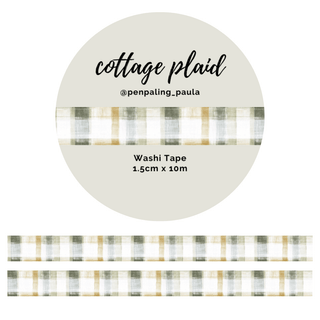 Washi tape - Penpaling Paula - Cottage plaid 15 mm - 1 - Penpaling Paula - Tidformera