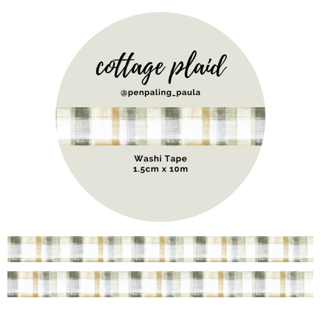 Washi tape - Penpaling Paula - Cottage plaid 15 mm - 1 - Penpaling Paula - Tidformera