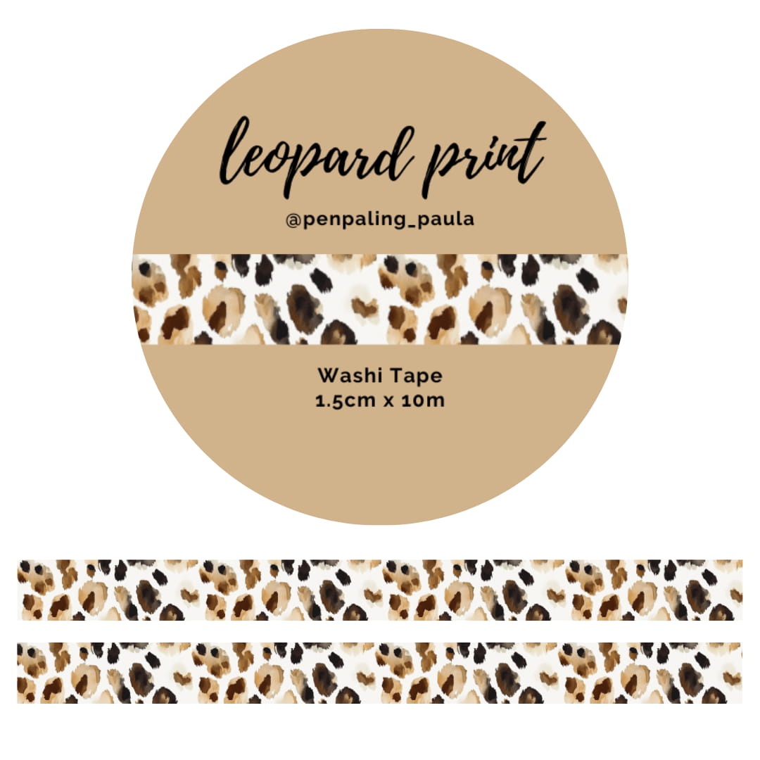 Washi tape - Penpaling Paula - Leopard Print 15 mm - 1 - Penpaling Paula - Tidformera