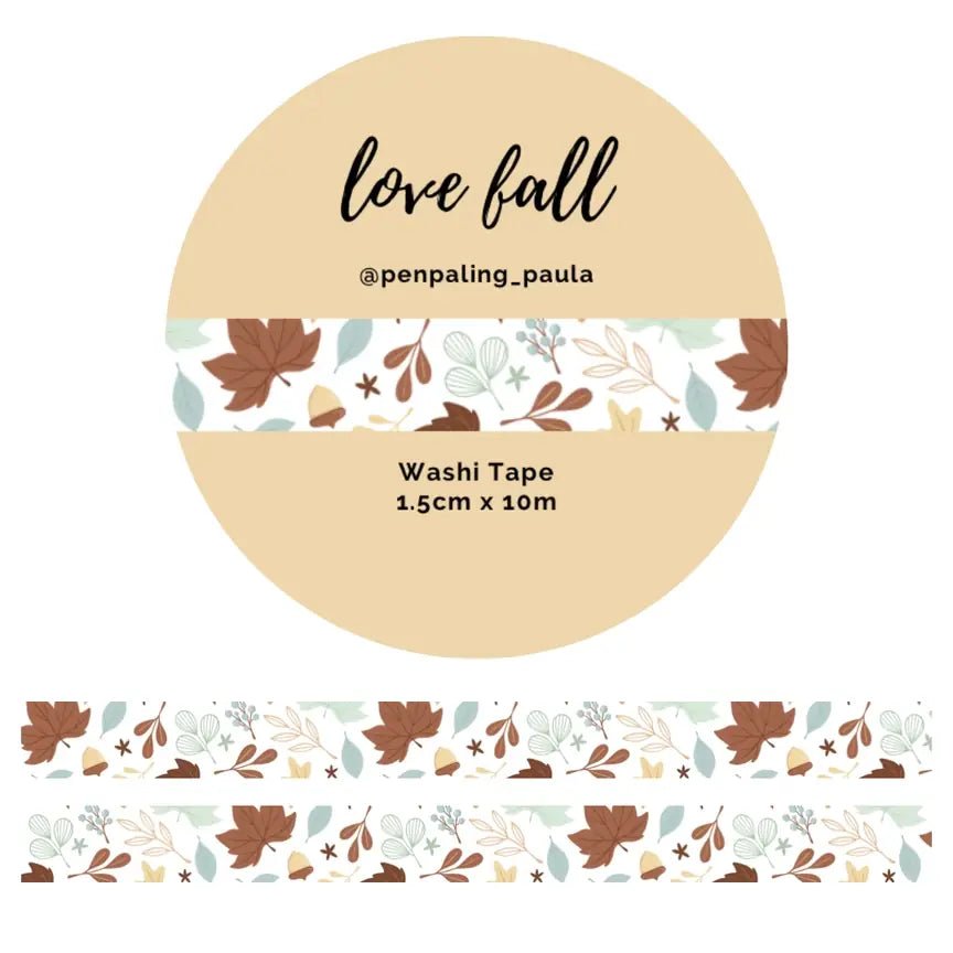 Washi tape - Penpaling Paula - Love Fall 15 mm - 1 - Penpaling Paula - Tidformera