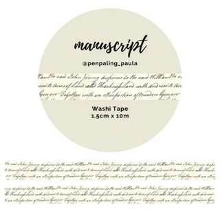 Washi tape - Penpaling Paula - Manuscript 15 mm - 1 - Penpaling Paula - Tidformera