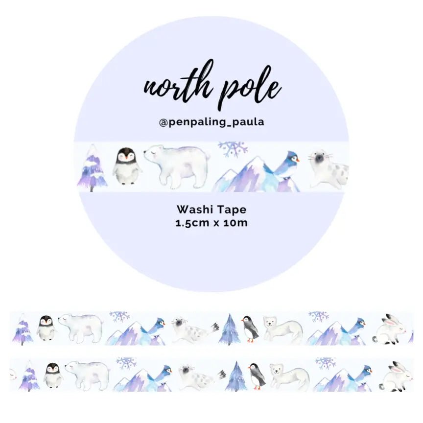 Washi tape - Penpaling Paula - North Pole 15 mm - 1 - Penpaling Paula - Tidformera