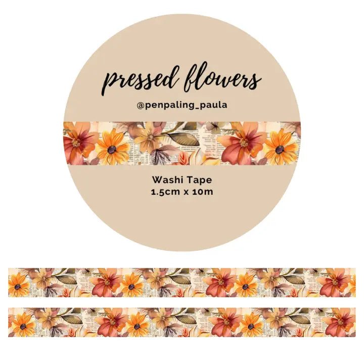 Washi tape - Penpaling Paula - Pressed Flowers 15 mm - 1 - Penpaling Paula - Tidformera