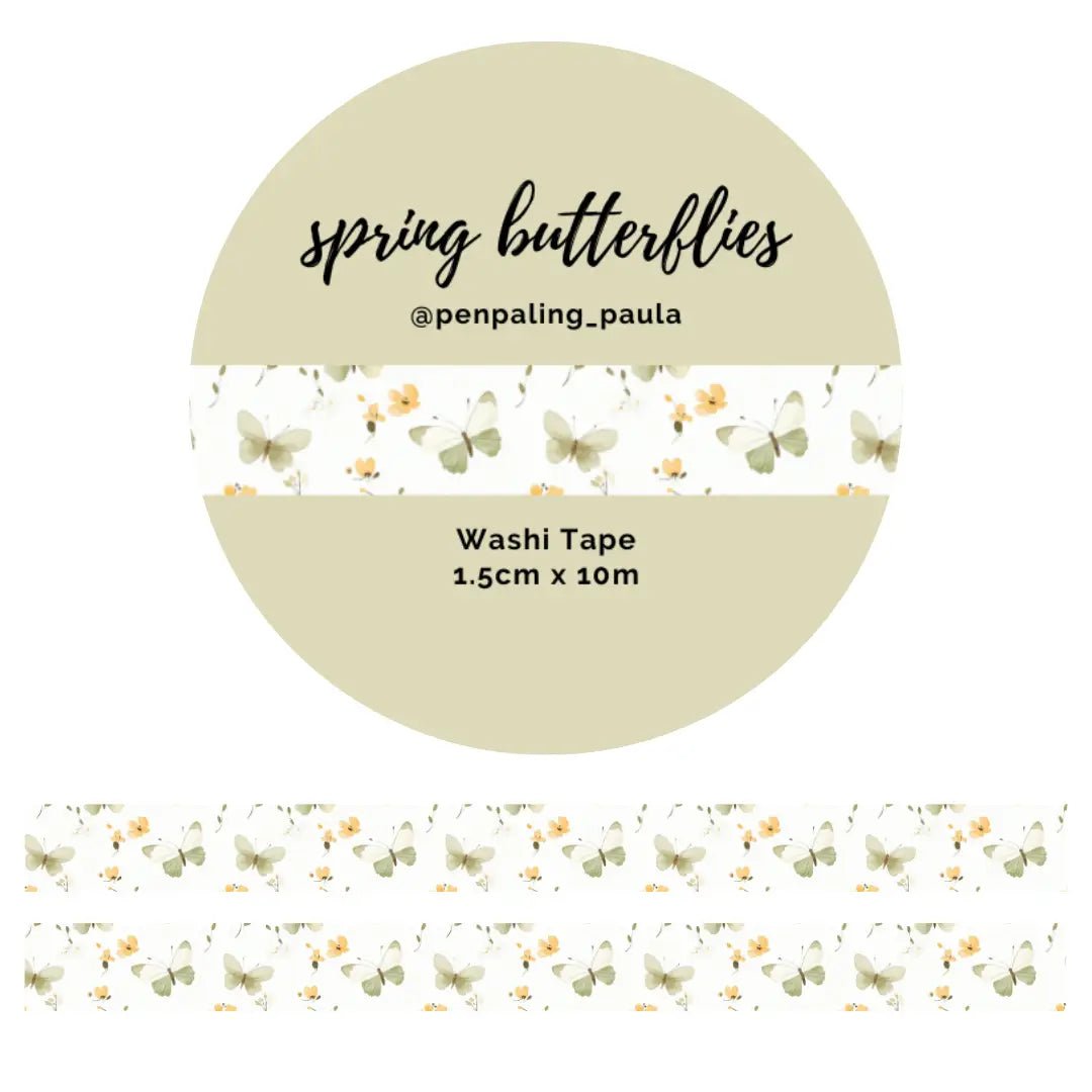 Washi tape - Penpaling Paula - Spring Butterflies 15 mm - 1 - Penpaling Paula - Tidformera