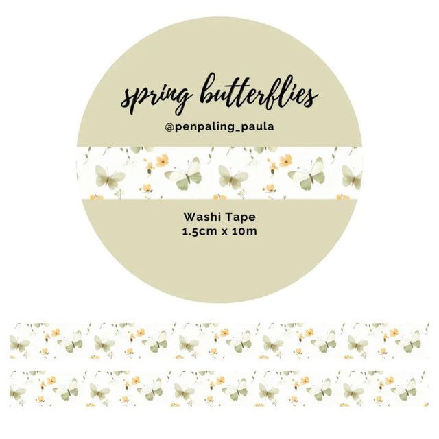 Washi tape - Penpaling Paula - Spring Butterflies 15 mm - 1 - Penpaling Paula - Tidformera