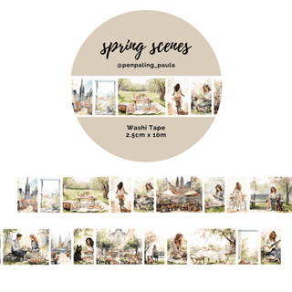 Washi Tape - Penpaling Paula - Spring scenes 25mm - 1 - Penpaling Paula - Tidformera