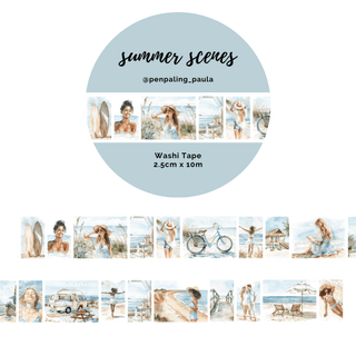 Washi tape - Penpaling Paula - Summer scenes 25 mm - 1 - Penpaling Paula - Tidformera