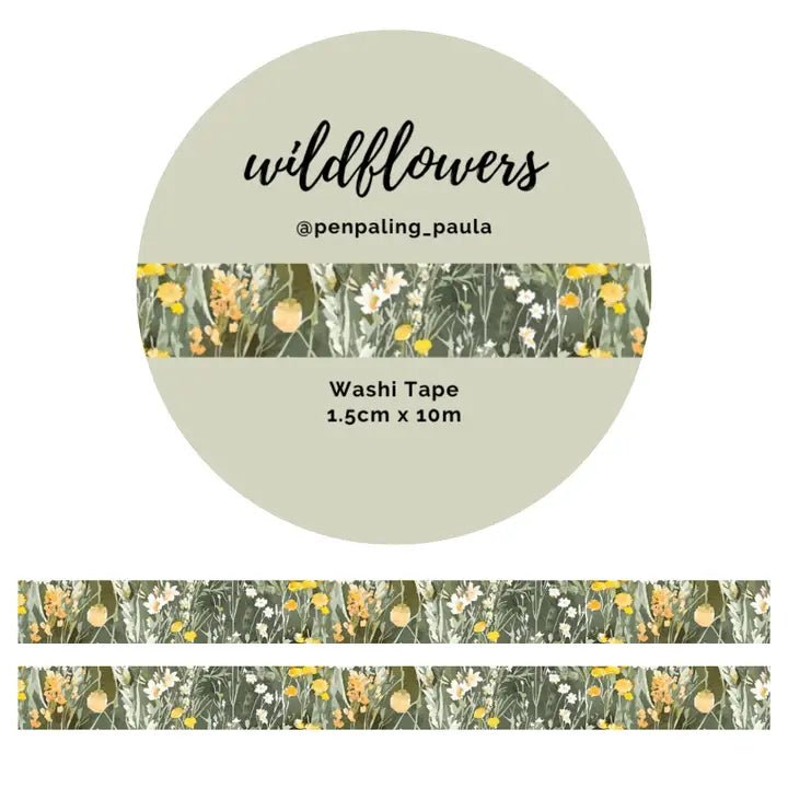 Washi tape - Penpaling Paula - Wildflowers 15 mm - 1 - Penpaling Paula - Tidformera