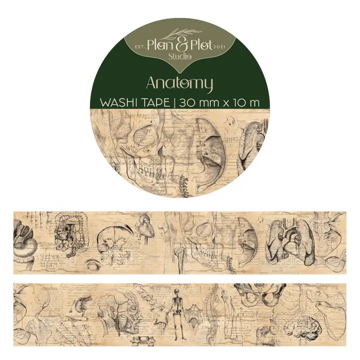 Washi tape Plan & Plot - Anatomy 30 mm - 1 - Plan & Plot Studio - Tidformera