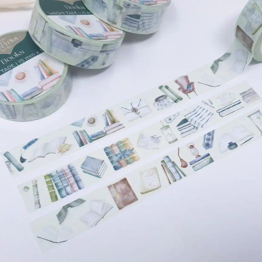 Washi tape Plan & Plot - Books 15 mm - 2 - Plan & Plot Studio - Tidformera