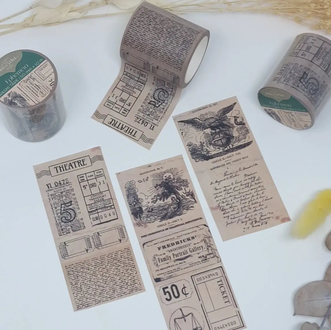 Washi tape Plan & Plot - Ephemera 50 mm - 2 - Plan & Plot Studio - Tidformera