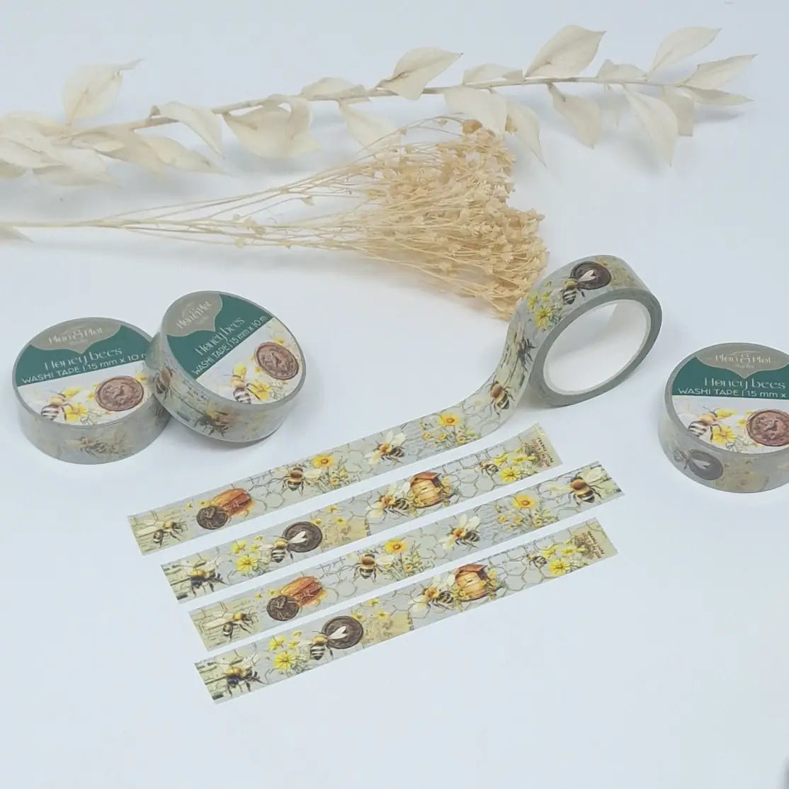 Washi tape Plan & Plot - Honey bees 15 mm - 7 - Plan & Plot Studio - Tidformera