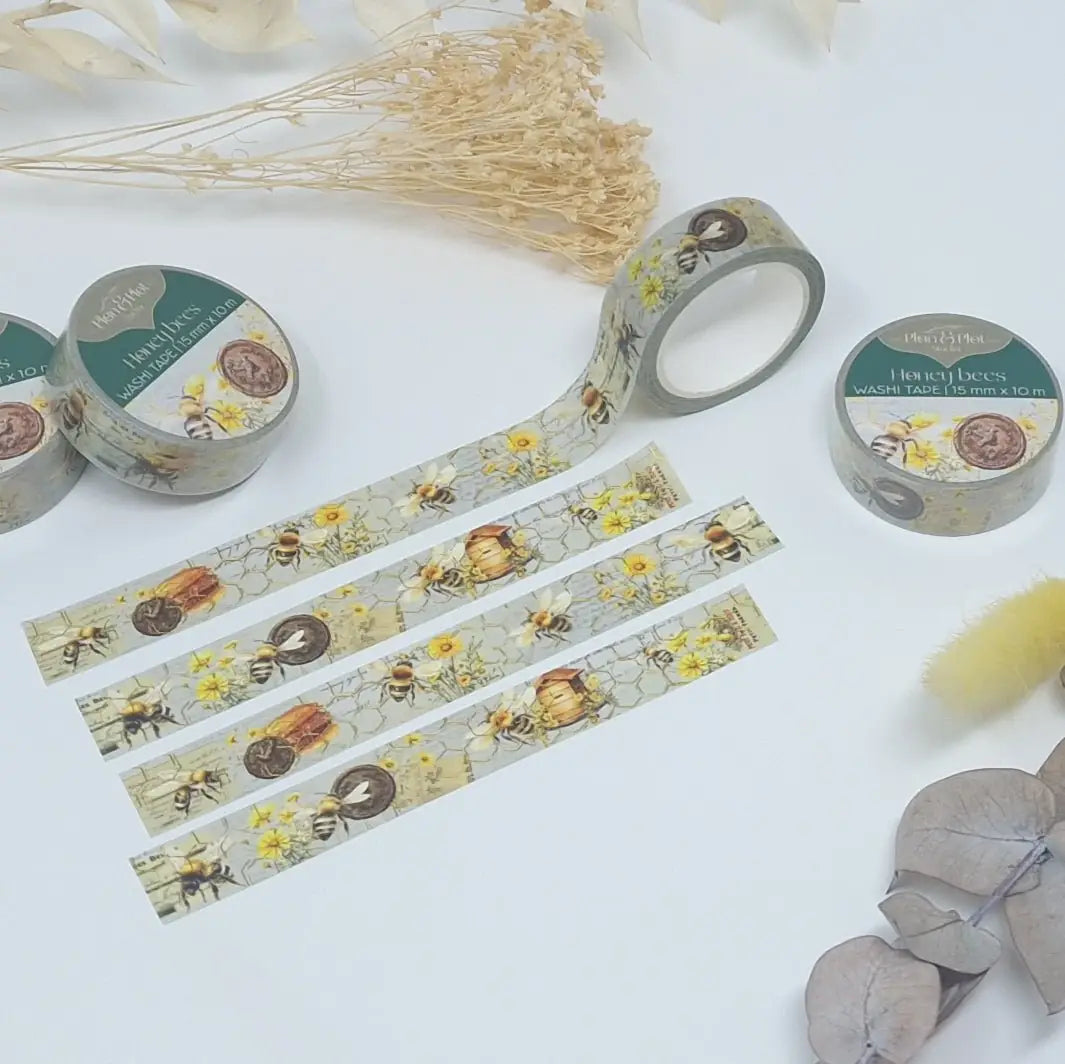Washi tape Plan & Plot - Honey bees 15 mm - 14 - Plan & Plot Studio - Tidformera