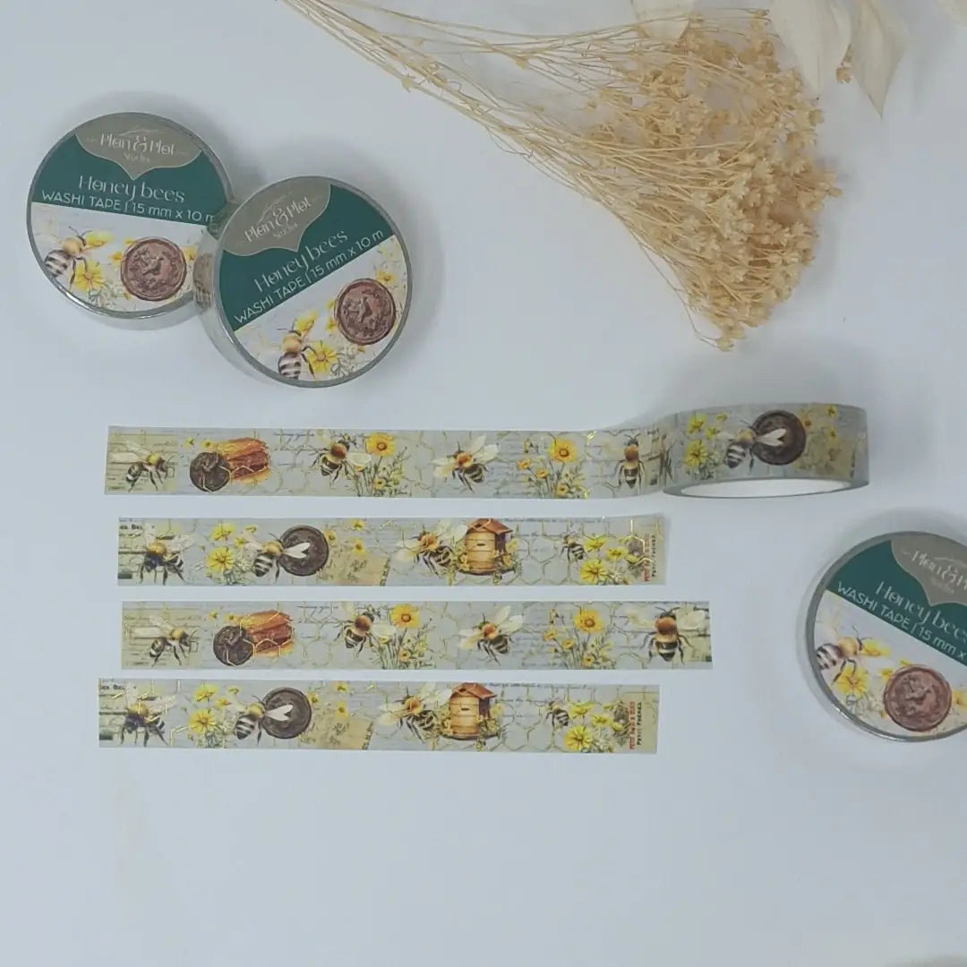 Washi tape Plan & Plot - Honey bees 15 mm - 5 - Plan & Plot Studio - Tidformera