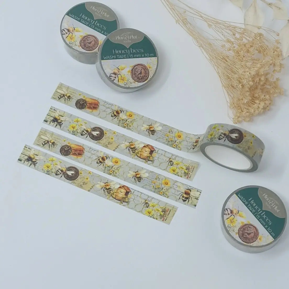 Washi tape Plan & Plot - Honey bees 15 mm - 4 - Plan & Plot Studio - Tidformera