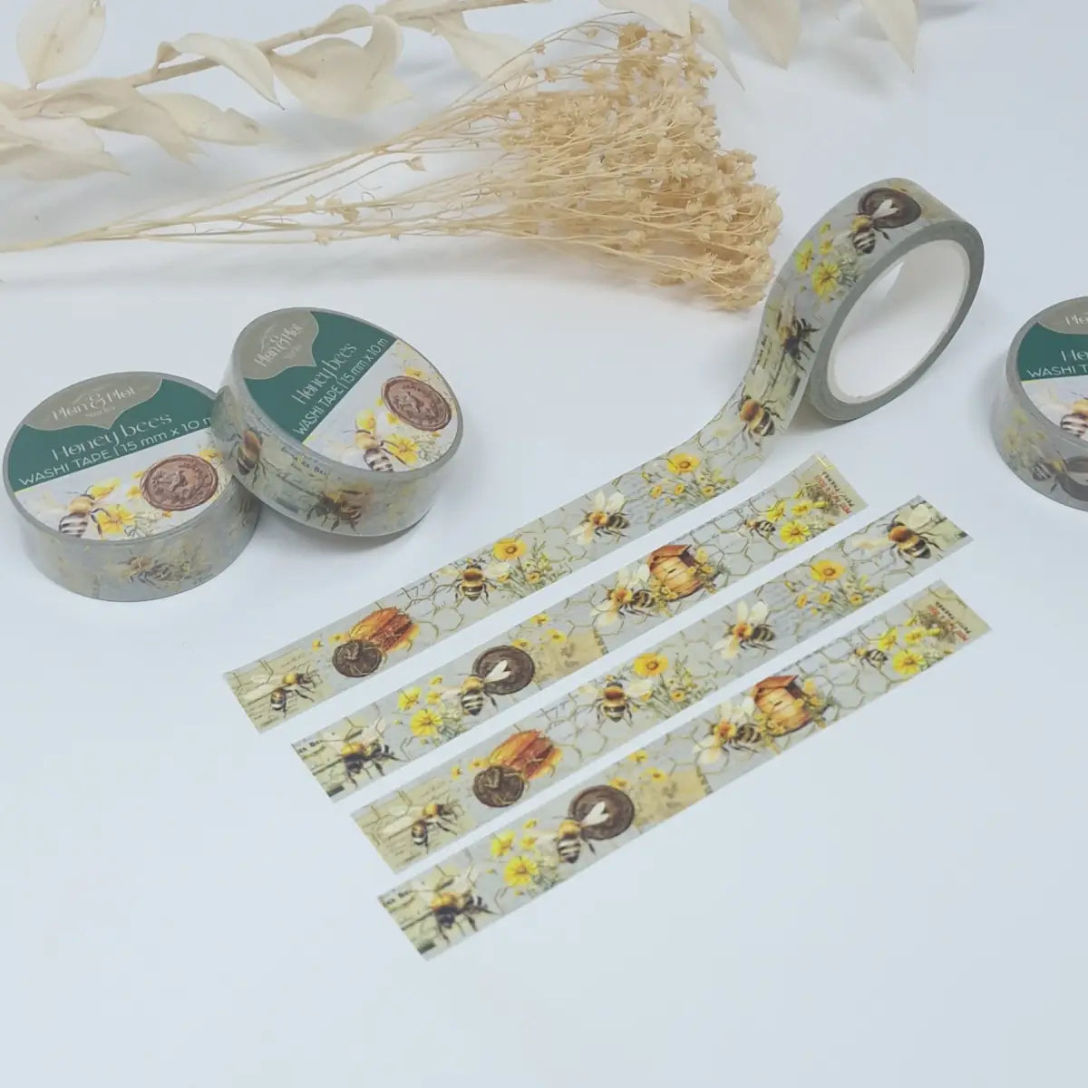 Washi tape Plan & Plot - Honey bees 15 mm - 8 - Plan & Plot Studio - Tidformera