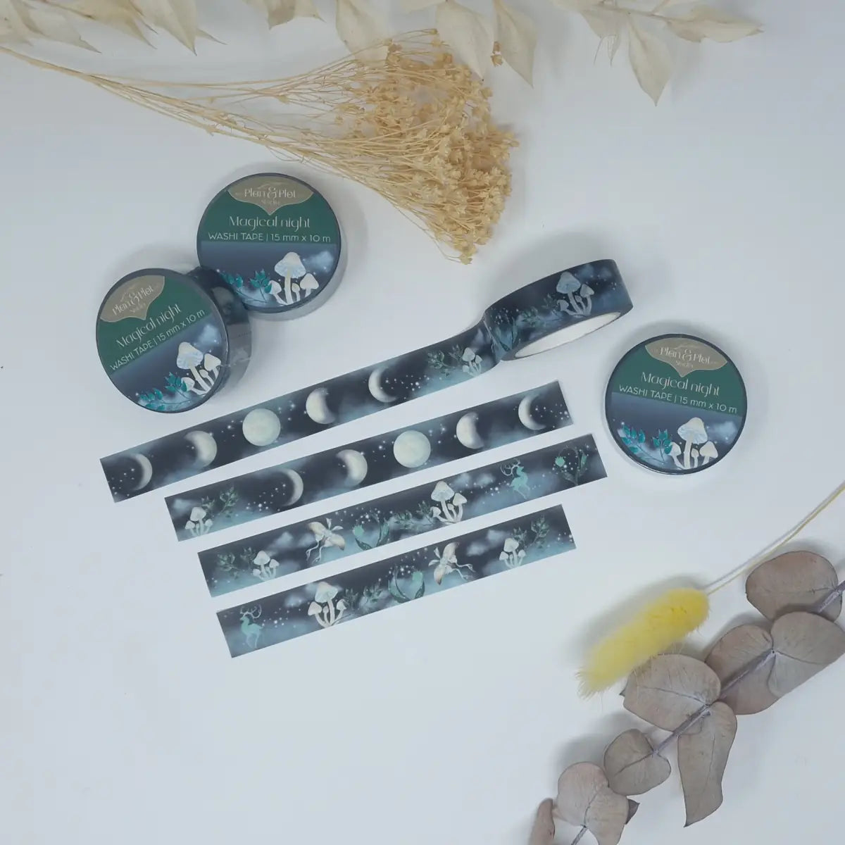 Washi tape Plan & Plot - Magical night 15 mm - 10 - Plan & Plot Studio - Tidformera
