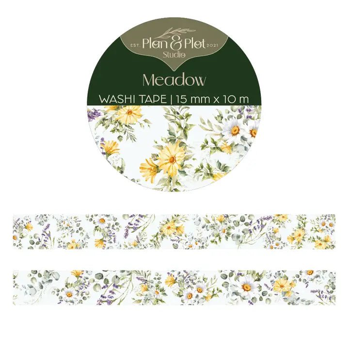 Washi tape Plan & Plot - Meadow 15 mm - 1 - Plan & Plot Studio - Tidformera