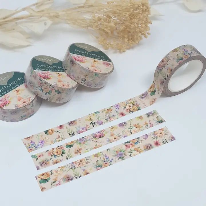 Washi tape Plan & Plot - Pastel Bouquets 15 mm - 2 - Plan & Plot Studio - Tidformera