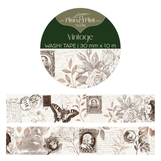 Washi tape Plan & Plot - Vintage 30 mm - 1 - Plan & Plot Studio - Tidformera