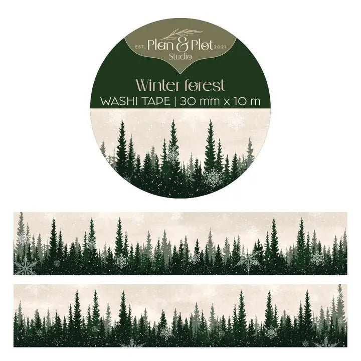 Washi tape Plan & Plot - Winter Forest 30 mm - 1 - Plan & Plot Studio - Tidformera