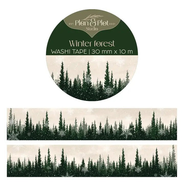 Washi tape Plan & Plot - Winter Forest 30 mm - 1 - Plan & Plot Studio - Tidformera
