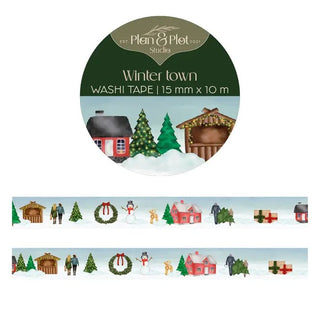 Washi tape Plan & Plot - Winter Town 15 mm - 1 - Plan & Plot Studio - Tidformera