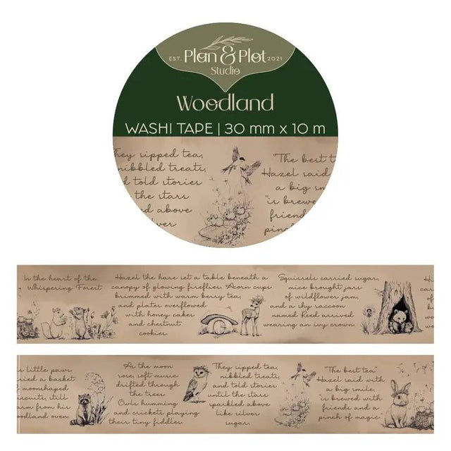 Washi tape Plan & Plot - Woodland 30 mm - 1 - Plan & Plot Studio - Tidformera