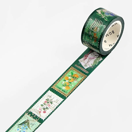 Washi Tape Post Office - Plant Green - 2 - BGM - Tidformera