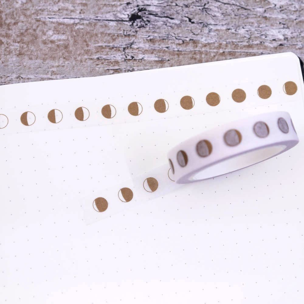 Washi tape Renke 10 mm - Phases of the moon - 1 - Alexandra Renke - Tidformera