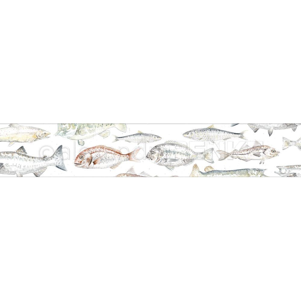 Washi tape Renke - Colored fishes 40 mm - 2 - Alexandra Renke - Tidformera