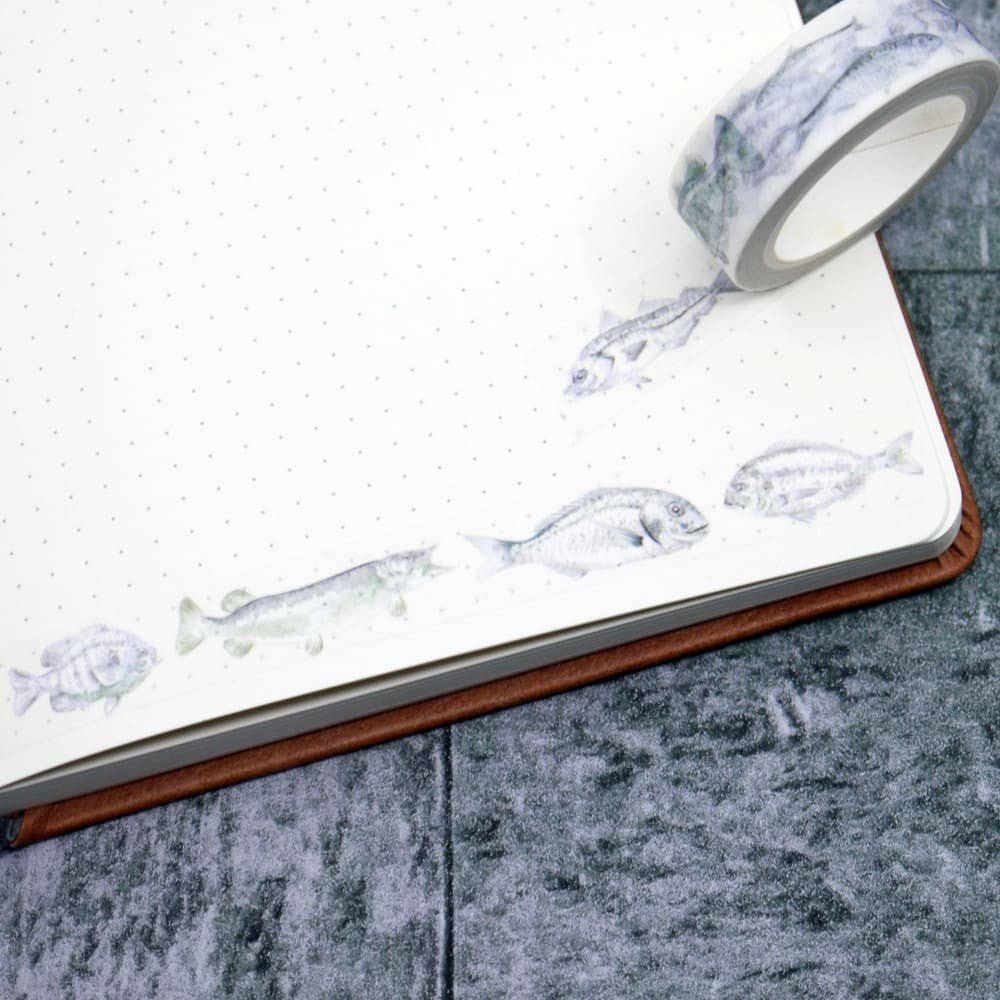 Washi tape Renke - Fish row 15 mm - 1 - Alexandra Renke - Tidformera