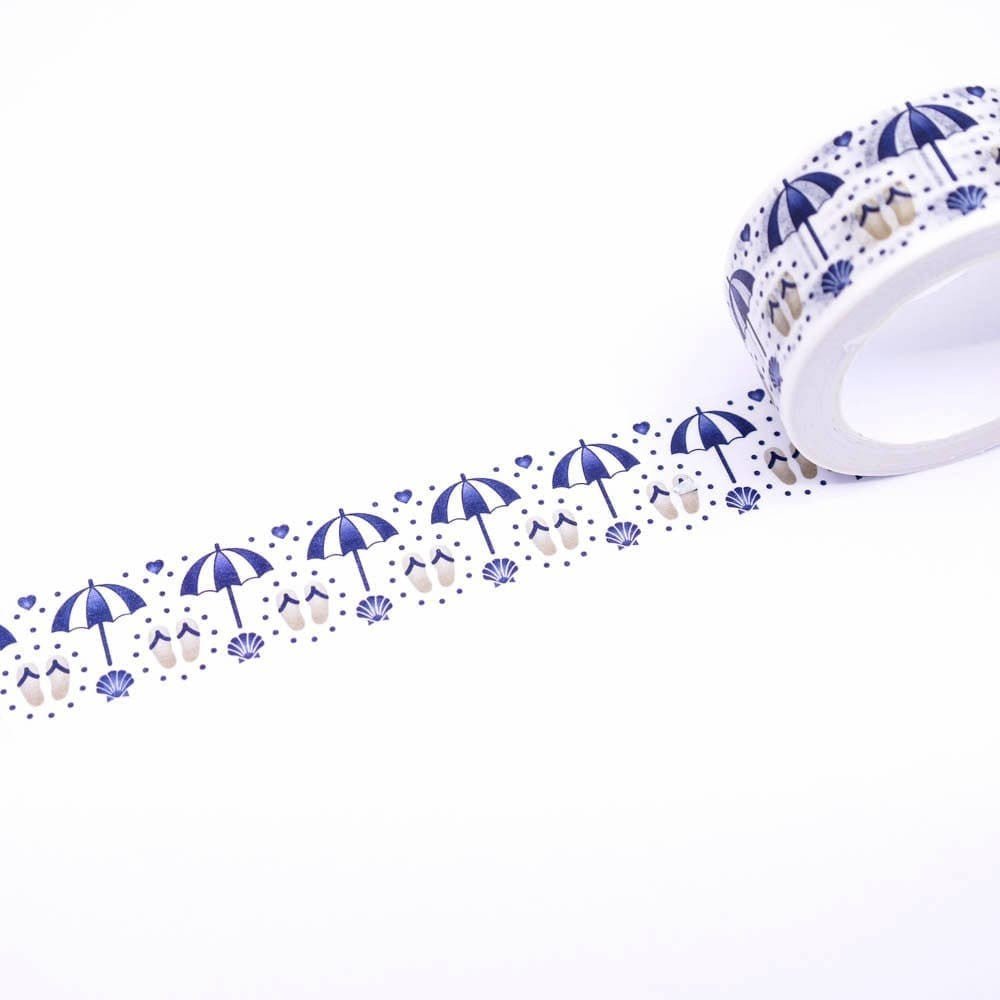 Washi tape Renke Sommar blå - Flip - flops 20 mm - 2 - Alexandra Renke - Tidformera