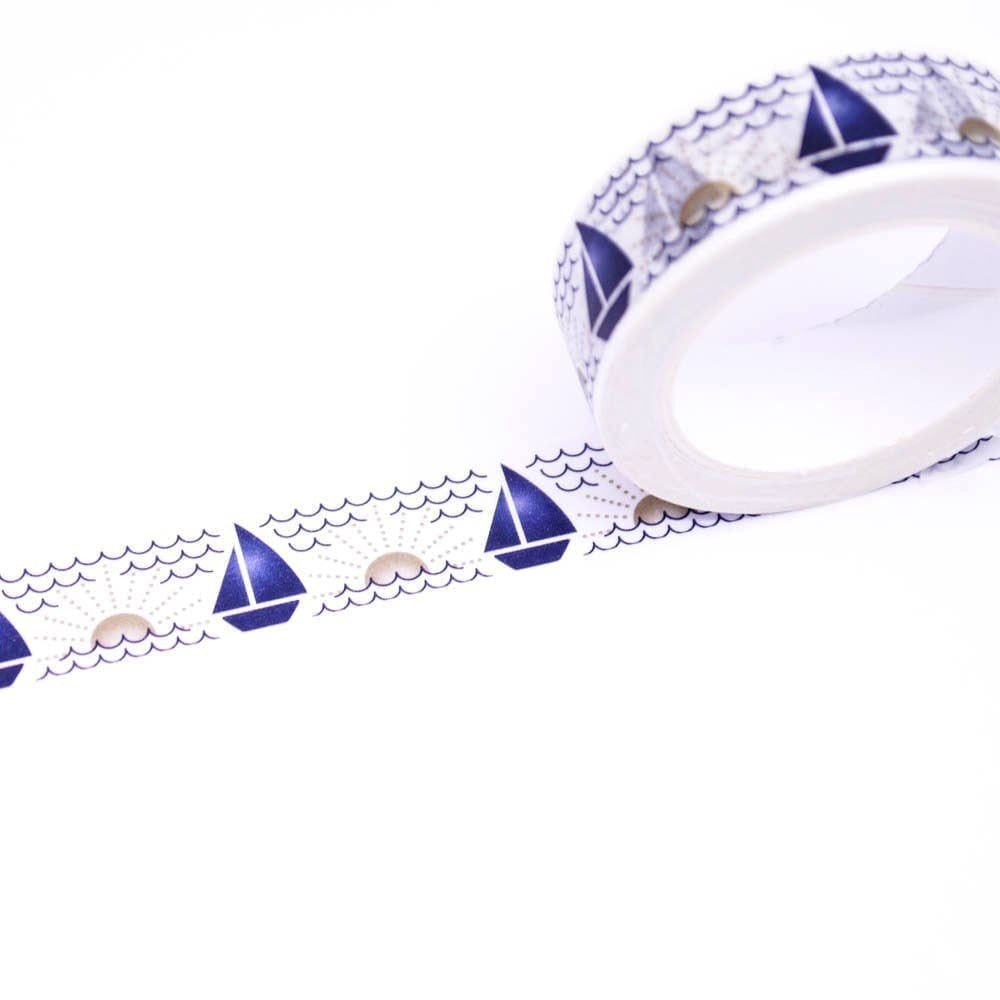 Washi tape Renke Sommar blå - Sail boat 15 mm - 1 - Alexandra Renke - Tidformera