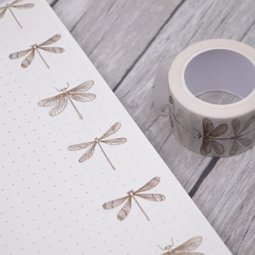 Washi tape Renke Tema Brun - Libellen - 1 - Alexandra Renke - Tidformera