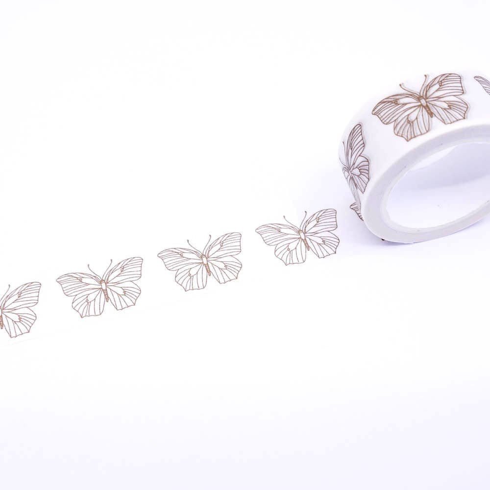 Washi tape Renke Tema Brun - Schmetterlinge - 1 - Alexandra Renke - Tidformera