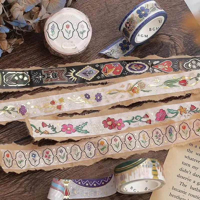 Washi Tape Retro - Light - 6 - BGM - Tidformera