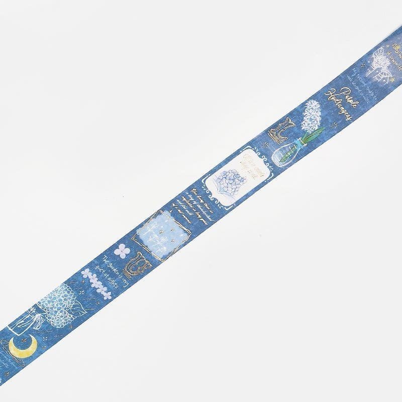 Washi Tape Romance in the Garden - Blue - 2 - BGM - Tidformera