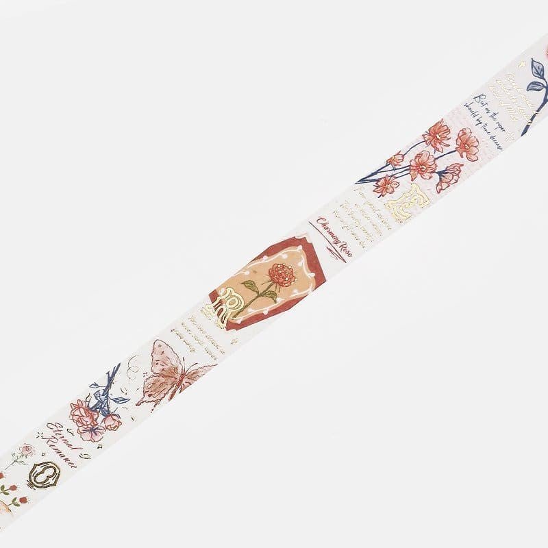 Washi Tape Romance in the Garden - Red - 3 - BGM - Tidformera