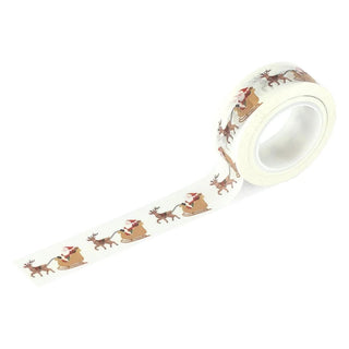 Washi tape Santa's sleigh and reindeer 15 mm - 1 - Carta Bella - Tidformera