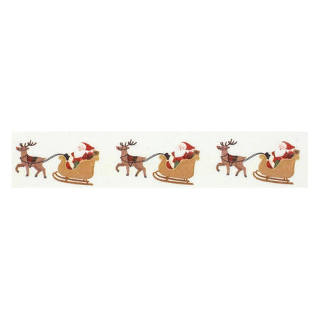 Washi tape Santa's sleigh and reindeer 15 mm - 2 - Carta Bella - Tidformera