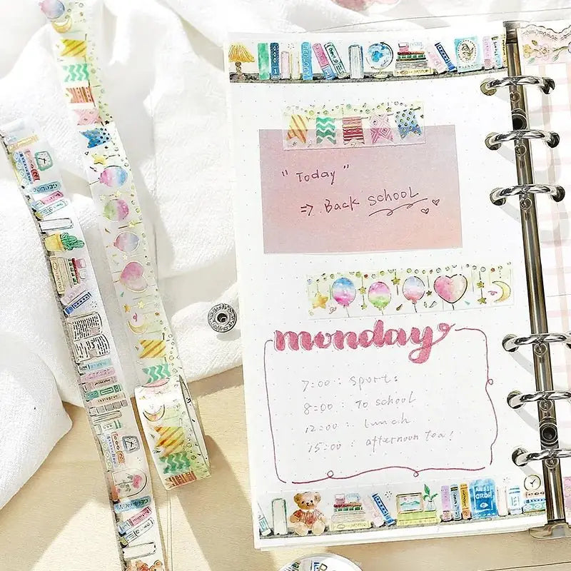 Washi tape Scenery of desk - 3 - BGM - Tidformera